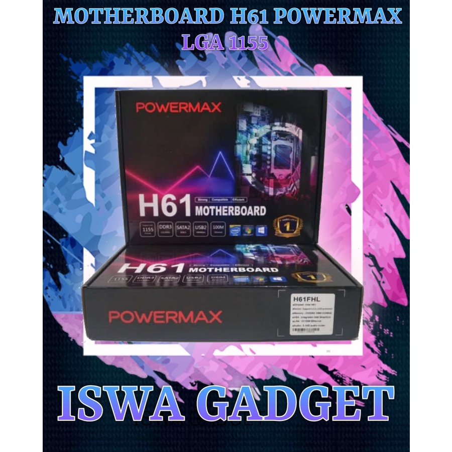 Motherboard POWERMAX H61 Intel LGA1155 H61 DDR3