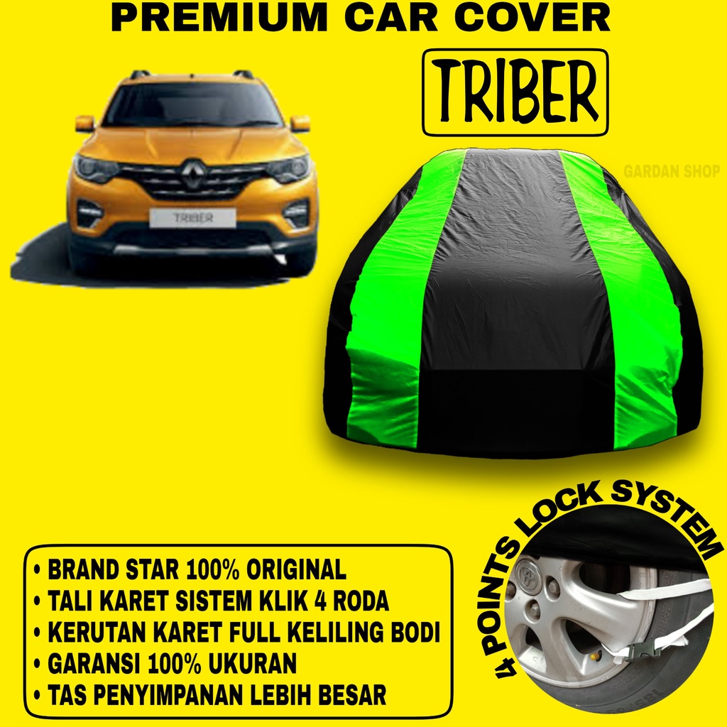 Body Cover TRIBER Sarung Strip HIJAU Penutup Pelindung Bodi Mobil Triber PREMIUM