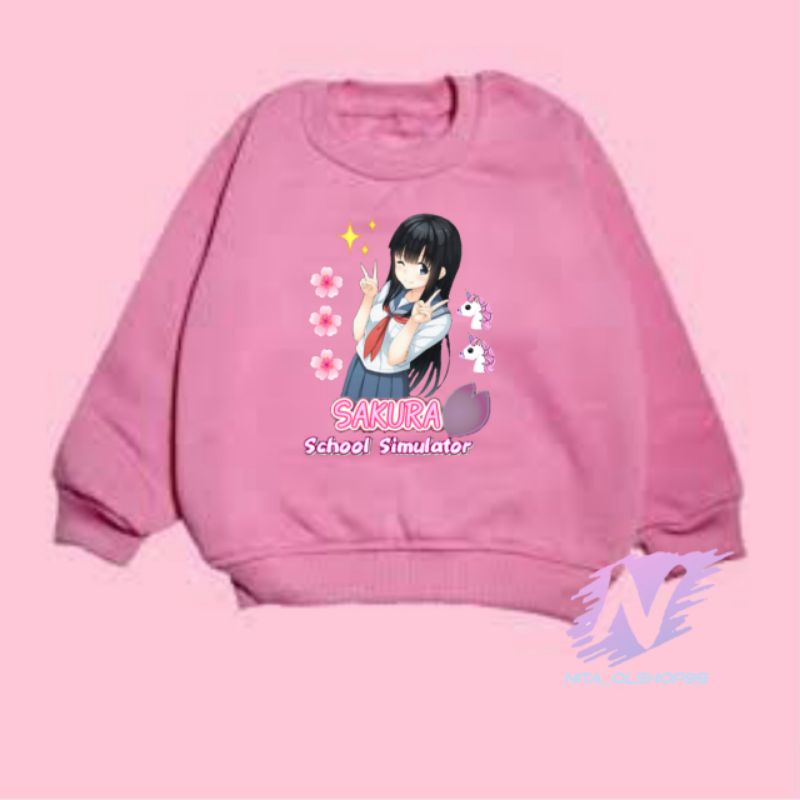 sakura school simulator crewneck anak sakura terbaru sweater crewneck sakura