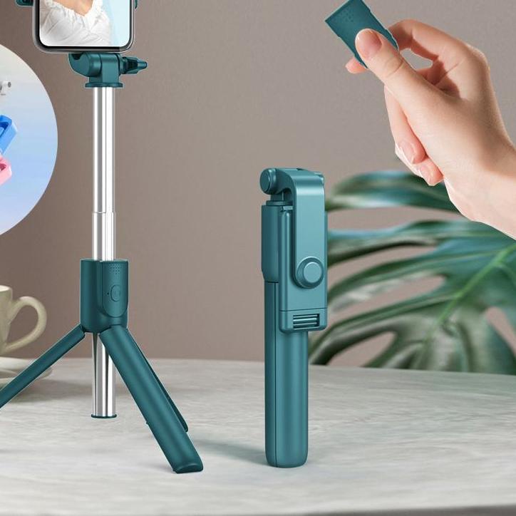 ✤ Tongsis Selfie R1 Macaron Stick Monopod Elite Wireless Bluetooth ▼