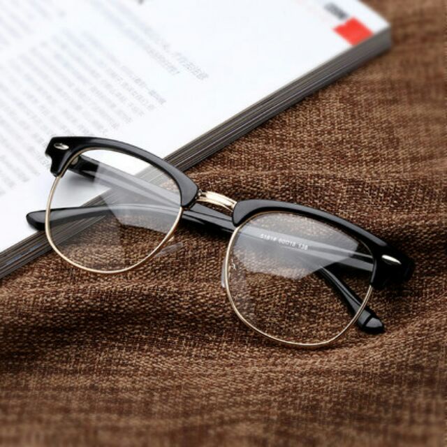 ( GS ) Kacamata Optik Flat Vintage Anti Radiasi Unisex (Pria dan Wanita)