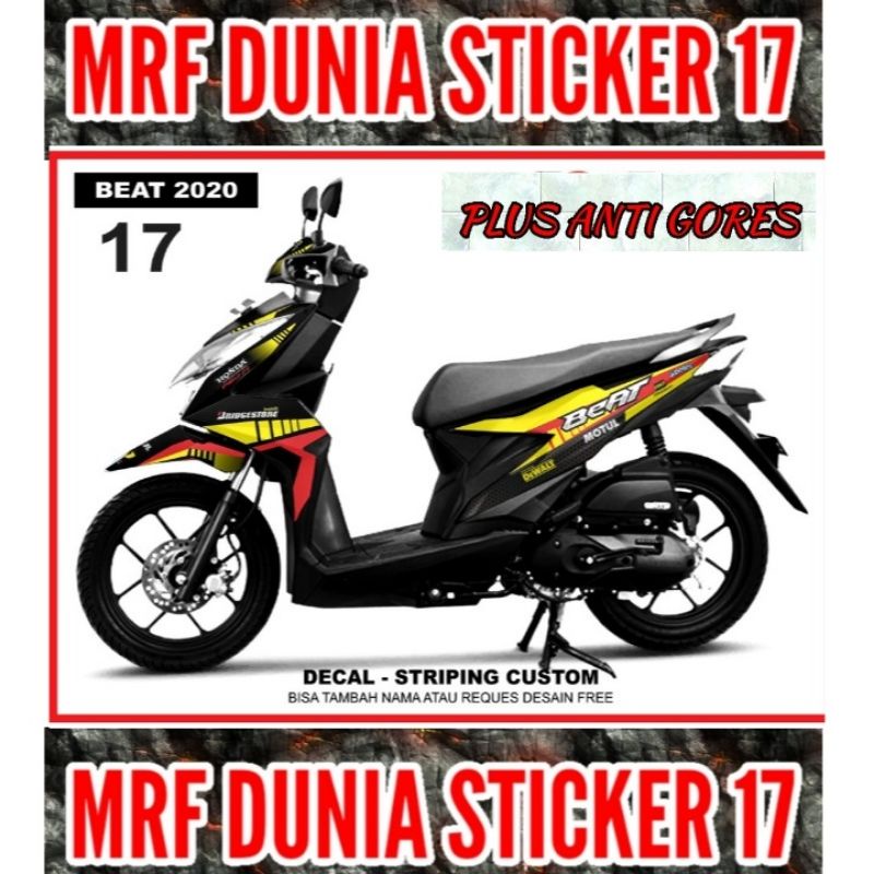 Sticker Decal Motor Beat 2020 Full Body dekal motor Beat 2020 Full Body Stiker Striping motor Beat 2