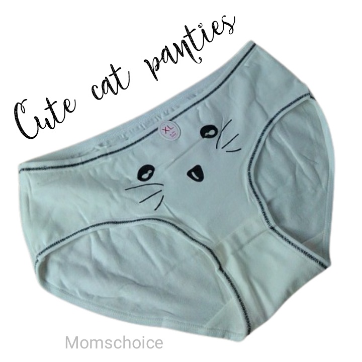 Cangcut wanita dewasa import Cawet wanita murah Cute cat panties Celana dalam wanita katun motif kuc