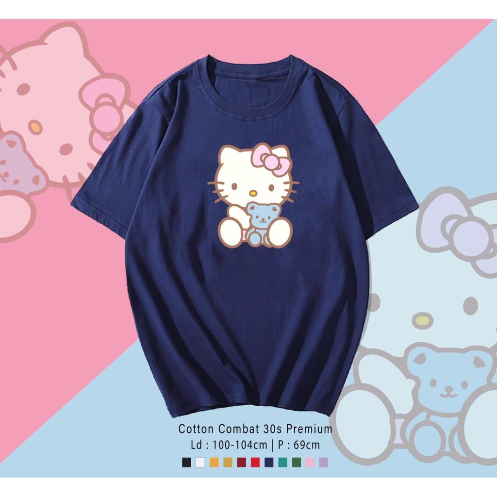 HELLOKITTY  / TERMURAH BAJU KAOS KATUN WANITA/ PRIA UNISEX LENGAN PENDEK / TUMBLR TEE