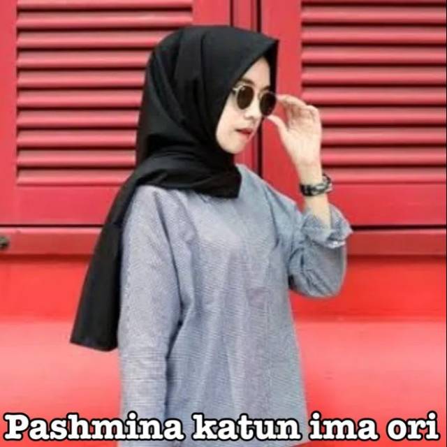 Pashmina katun Ima Rawis / Pashmina Rawis Katun Ima Jepang ORI