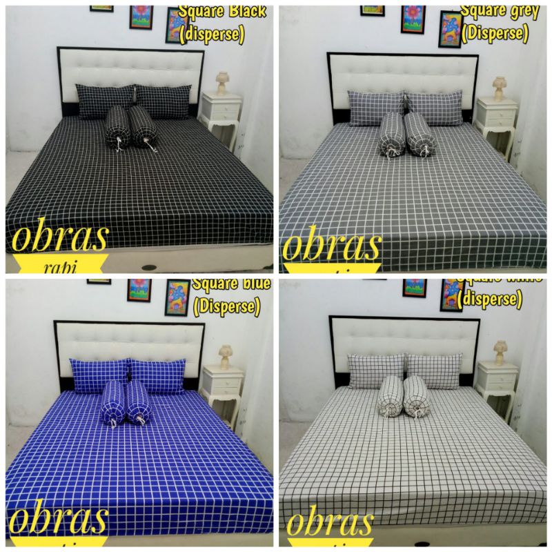 seprei aesthetic , sprei monocrom ,sprei motif kotak