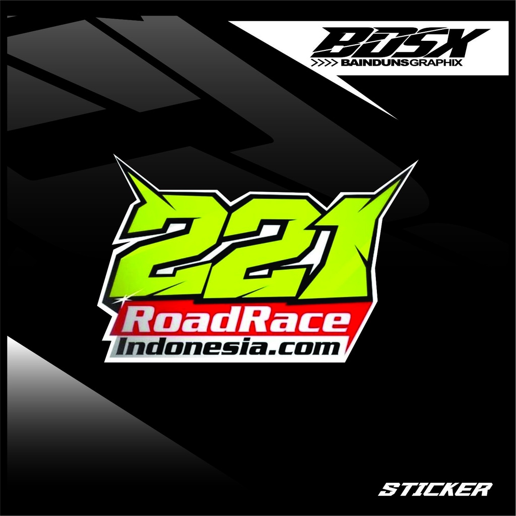 STICKER 221 ROAD RACE INDONESIA