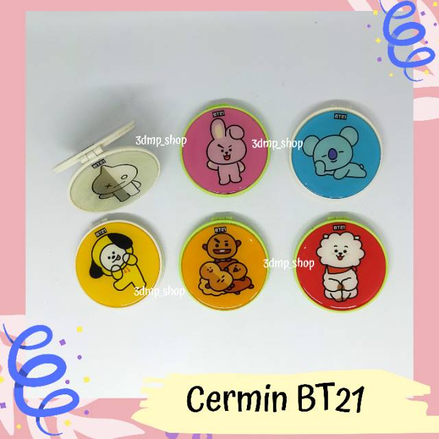 Cermin BT21 BTS Tata Rj Cooky Chimmy Van Shooky