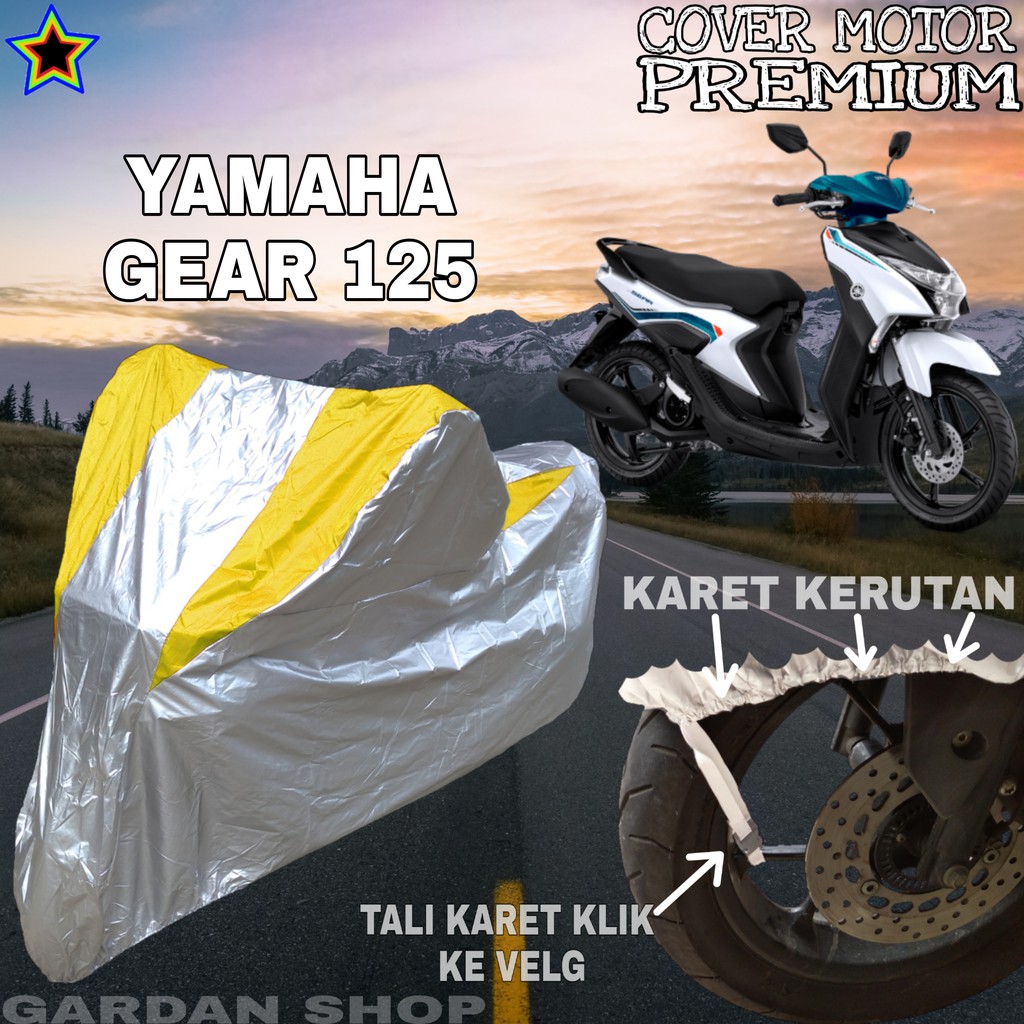 Sarung Motor YAMAHA GEAR 125 Silver KUNING Body Cover Yamaha PREMIUM