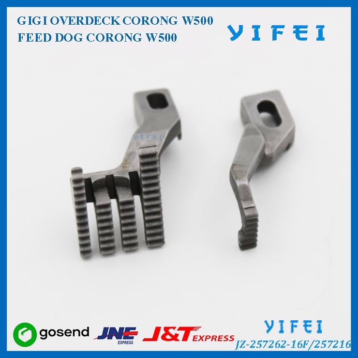Gigi Feed Dog Mesin Overdeck Champ Corong/YIFEI-257262-16F/257216-F