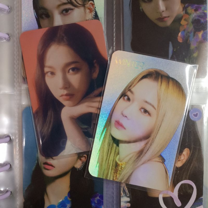 pc photocard shaker keyring karina holo forever winter aespa