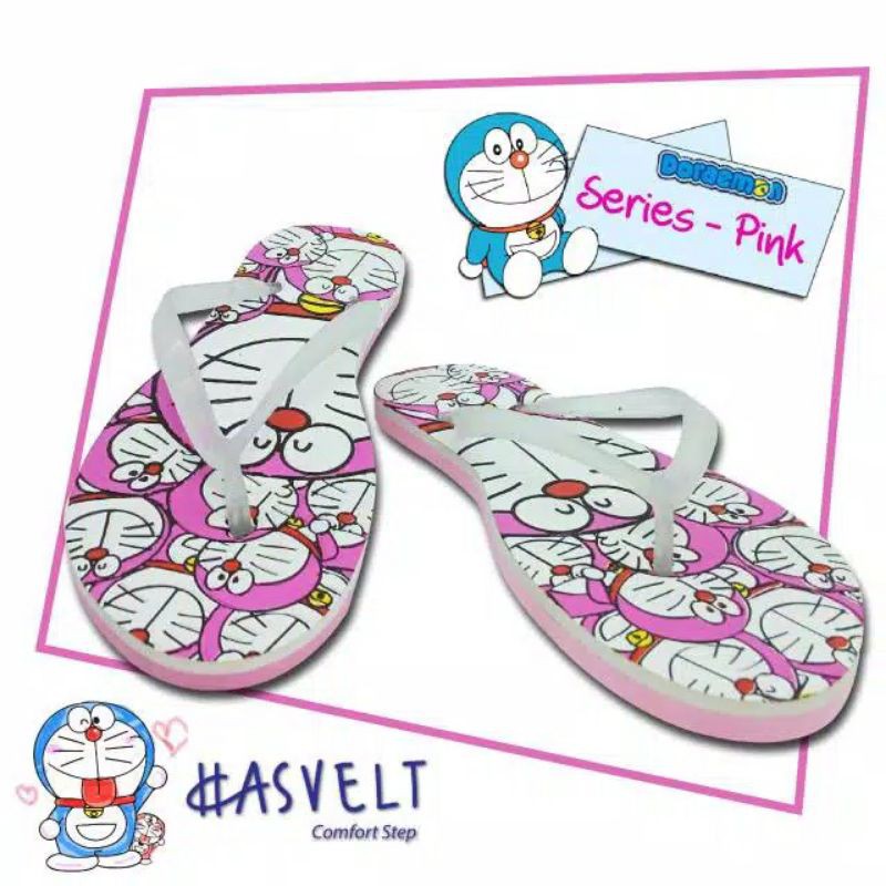 SANDAL JEPIT WANITA AC MOTIF DORAEMON