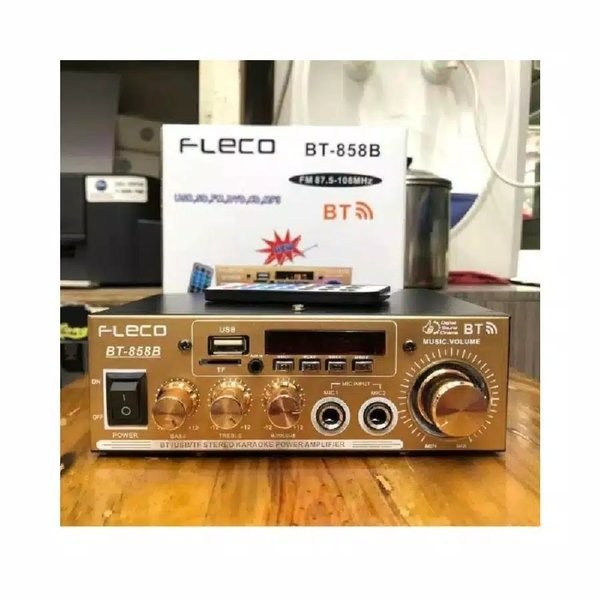 Power Amplifier Fleco BT-858B Ampli Bluetooth Fleco BT 858B AC &amp; DC