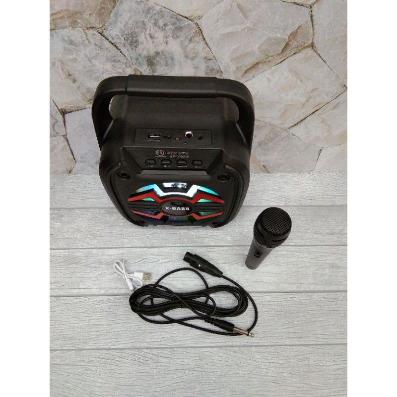 speaker Bluetooth karaoke sx-5006 bonus mic dan suara super bass//speaker karaokean