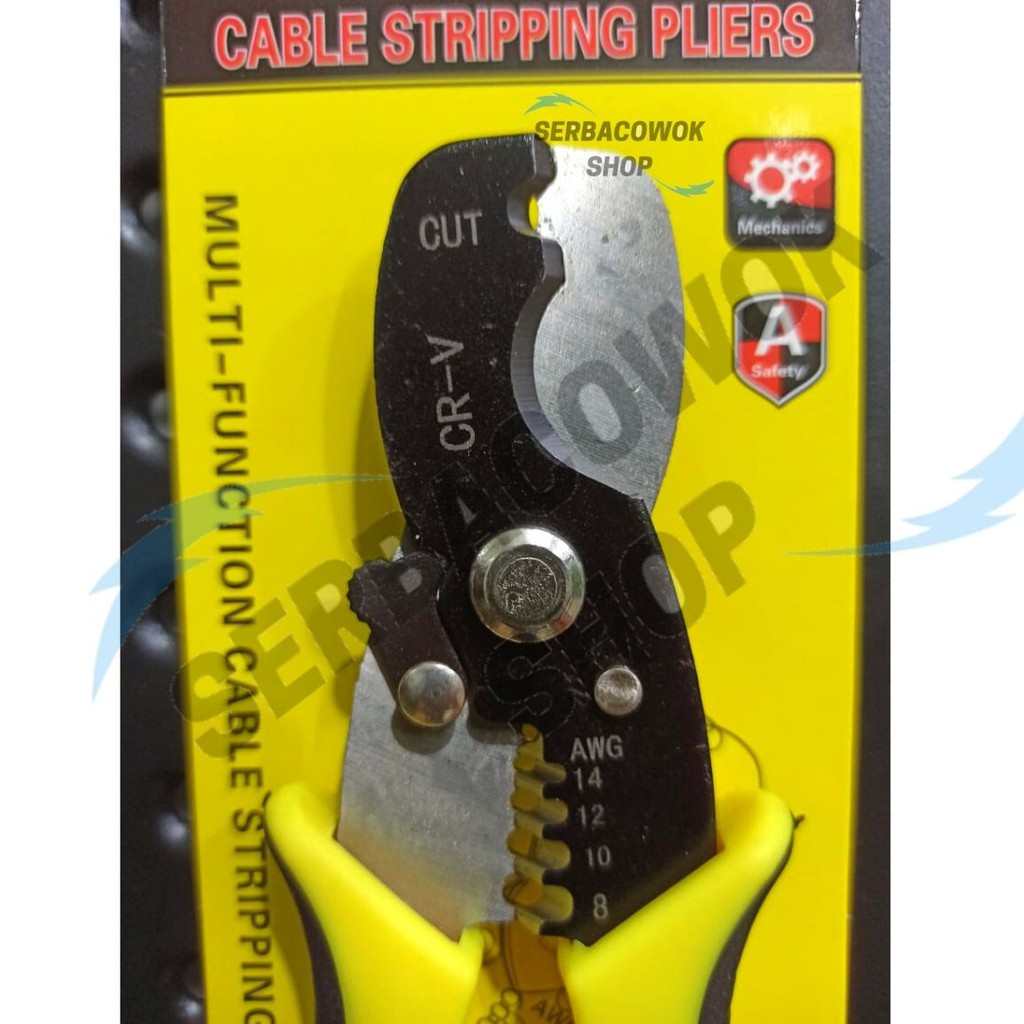 Tang Potong Kabel + Kupas 8 Inch Multifungsi Cable Stripping Pliers Termurah Berkualitas