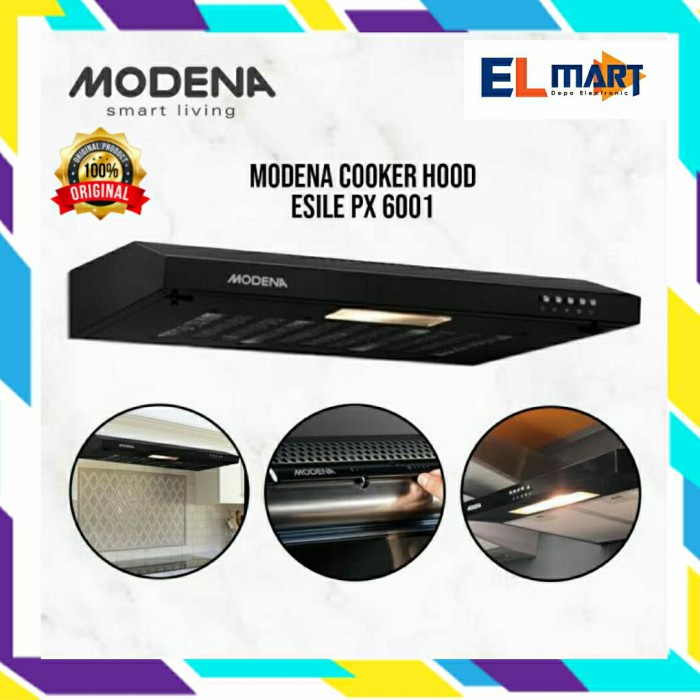 Modena Cooker Hood Px 6001 Penghisap Asap Dapur Kompor 60cm PX6001