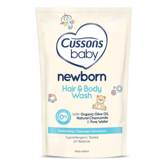 CUSSONS BABY HAIR AND BODY WASH 400ML REFILL DOY NEWBORN