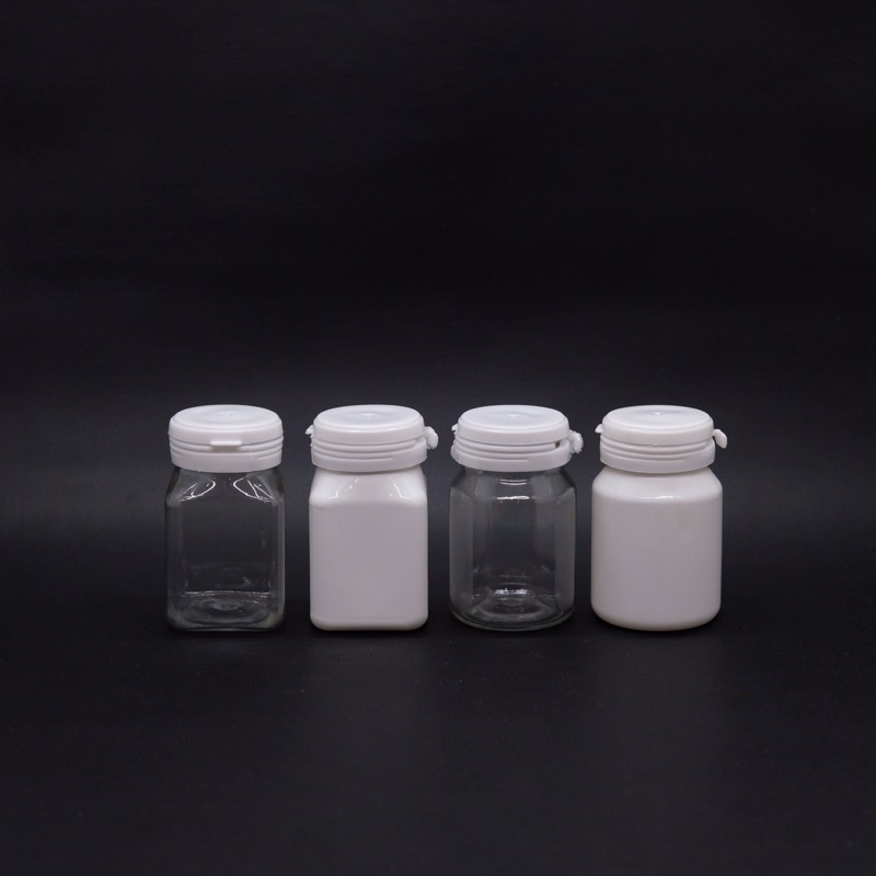 Botol Kapsul Isi 30 / Botol Tablet Isi 30 / Botol Obat Putih - Bening