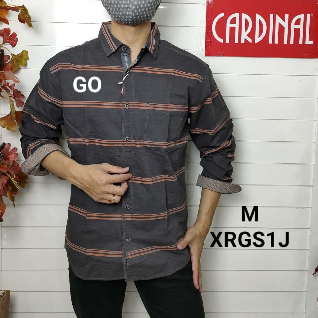 gos TCJ CARDINAL KEMEJA KOKO CASUAL Pakaian Pria Muslim Baju Cowok Lengan Panjang