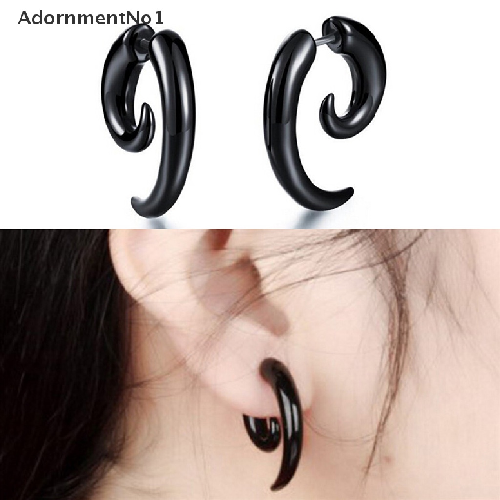 (AdornmentNo1) Anting Tusuk Gaya Punk Rock Bahan PVC Anti Alergi Untuk Pria / Wanita