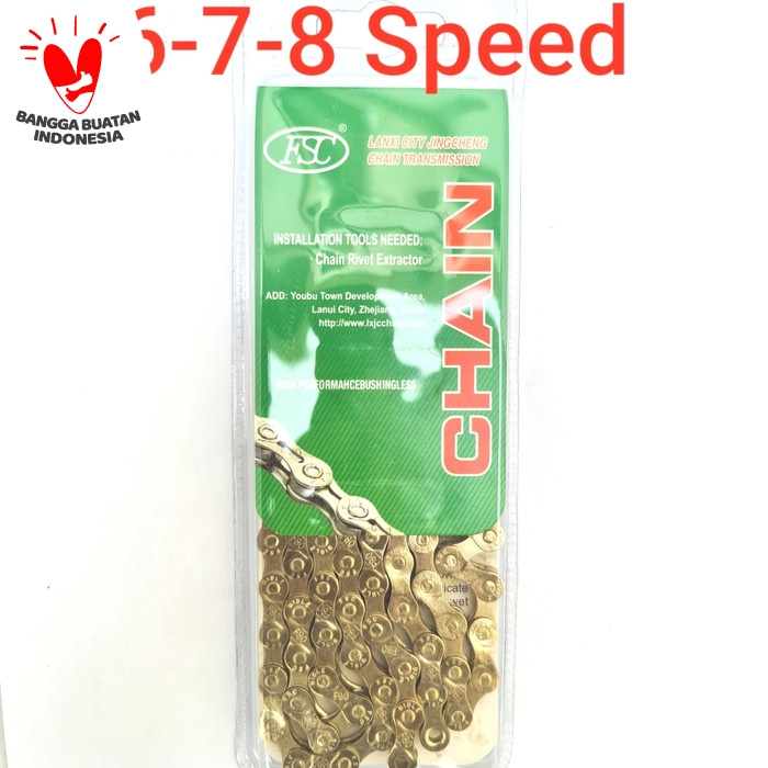 RANTAI SEPEDA 8 SPEED GOLD - RANTAI SEPEDA MTB SEPEDA LIPAT