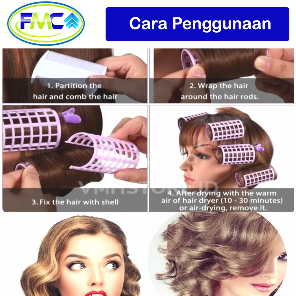 Roll Rambut Keriting Rol Halus Jepitan Penjepit Aksesoris Blow Catok Halus Poni Kebutuhan Perlengkapan Mandi Salon Riasan