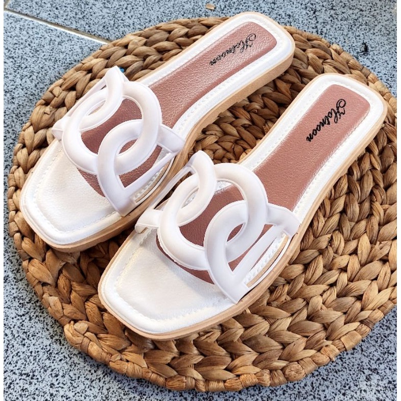 Medan Termurah KD005 Model lingkaran lentur nyaman Sendal wanita import Sandal fashion import