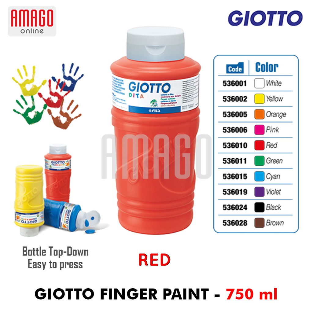 GIOTTO FINGER PAINT - RED - 750 ml - 536010