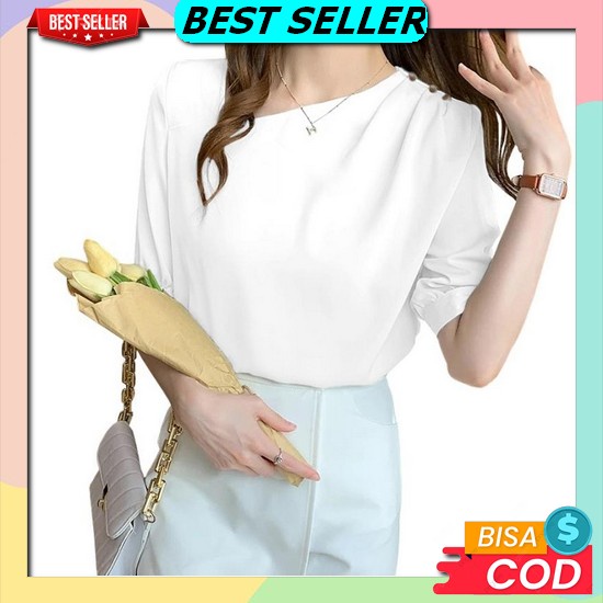 Atasan Wanita Lengan Panjang/Baju Atasan Wanita Terbaru/Fashion Kekinian (Bisa Cod) Blus Lengan Pend