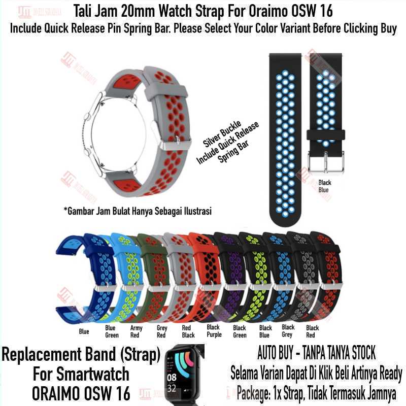 NSB Watch Strap Oraimo OSW 16 OSW16 - Tali Jam 20mm Rubber Sporty Silikon