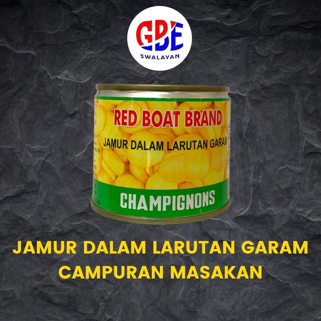 

JAMUR KALENG SIAP SAJI MERK RED BOAT BRAND CHAMPIGNONS 200GR