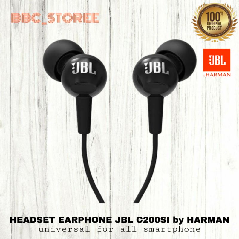 Headset Earphone Handsfree JBL C200SI Original 100%