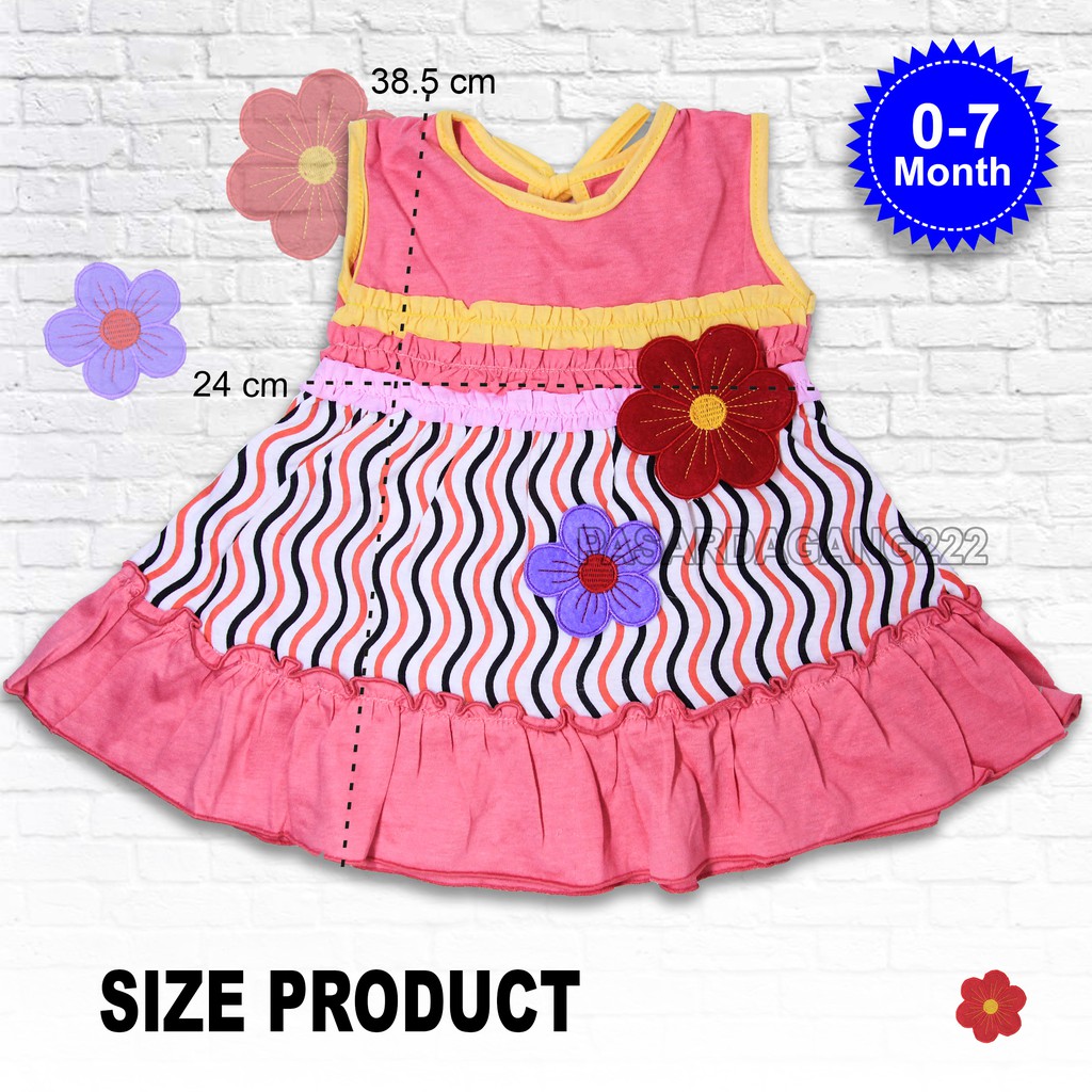 SETELAN Setelan Rok Bayi Pelangi + Topi TRS-010 TANPA LENGAN