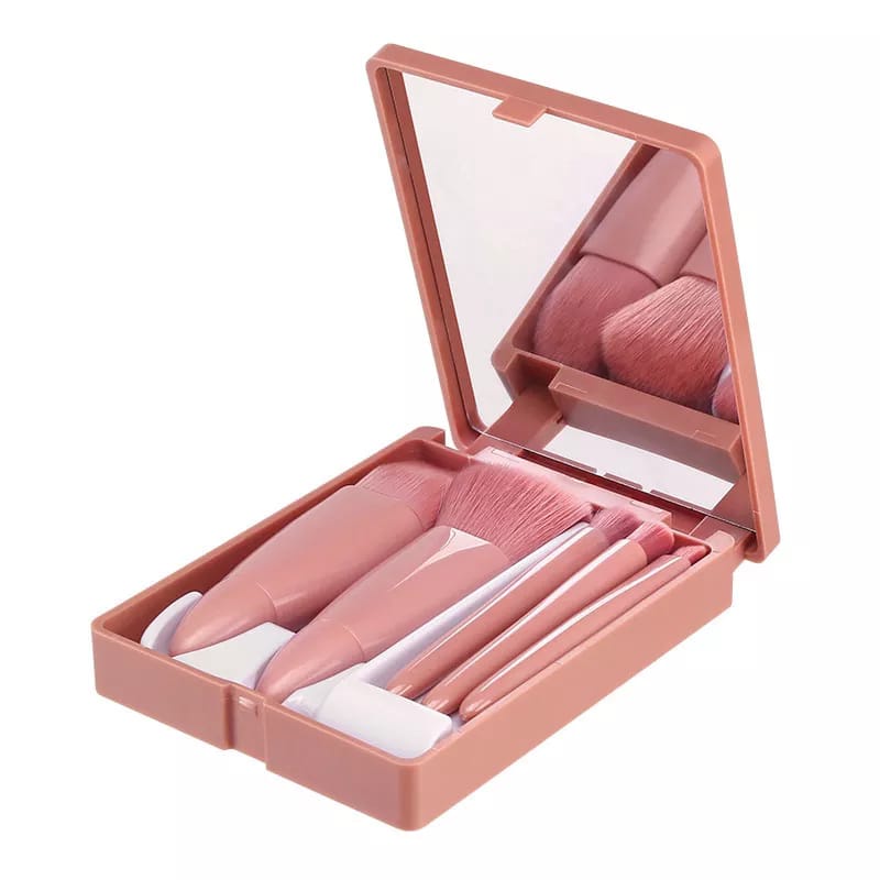 Make Up Brush Set Kuas Make Up Portable Cermin Set Makeup Eye Shadow Foundation Blusher Blending Makeup Beauty Tools F592