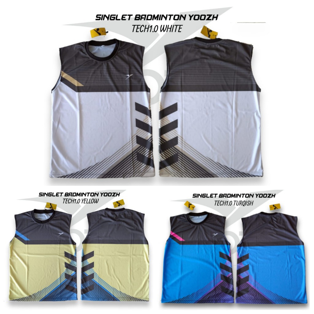 Singlet badminton Yoozh tech01 - singlet yoozh badminton ori