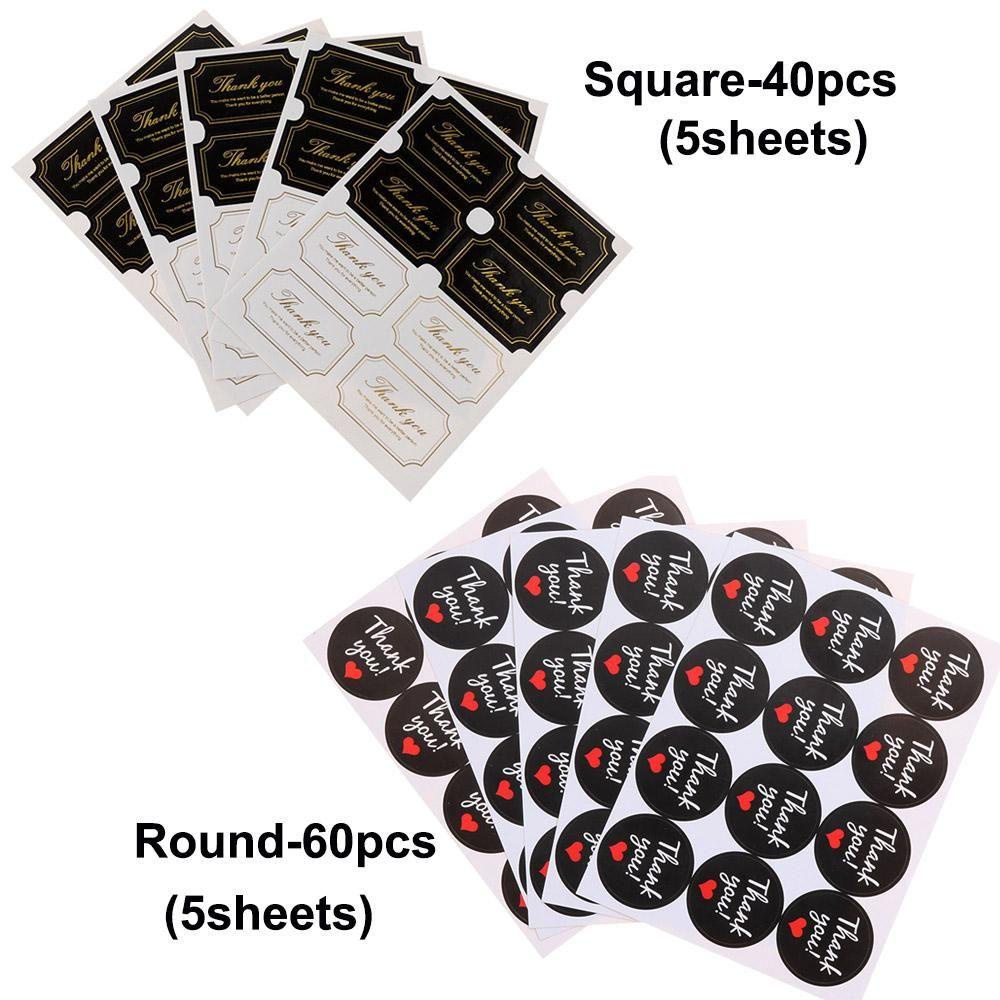 Preva 40/60pcs Handmade Stiker Suvenir Pernikahan DIY Bronzing Putaran Sealing Craft Terima Kasih