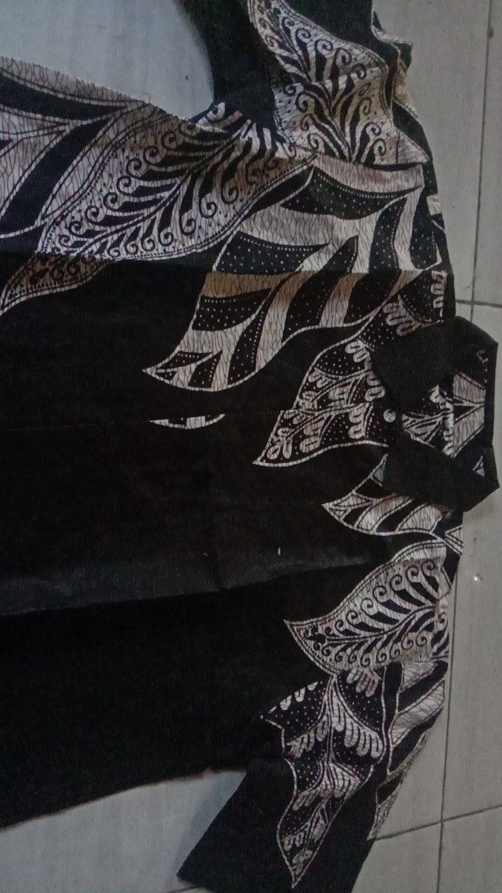 Hem Pria Batik  Monocrome Lengan Pendek Terbaru Size M.l.xl, Kemeja Batik, Baju Batik Pria Terbaru