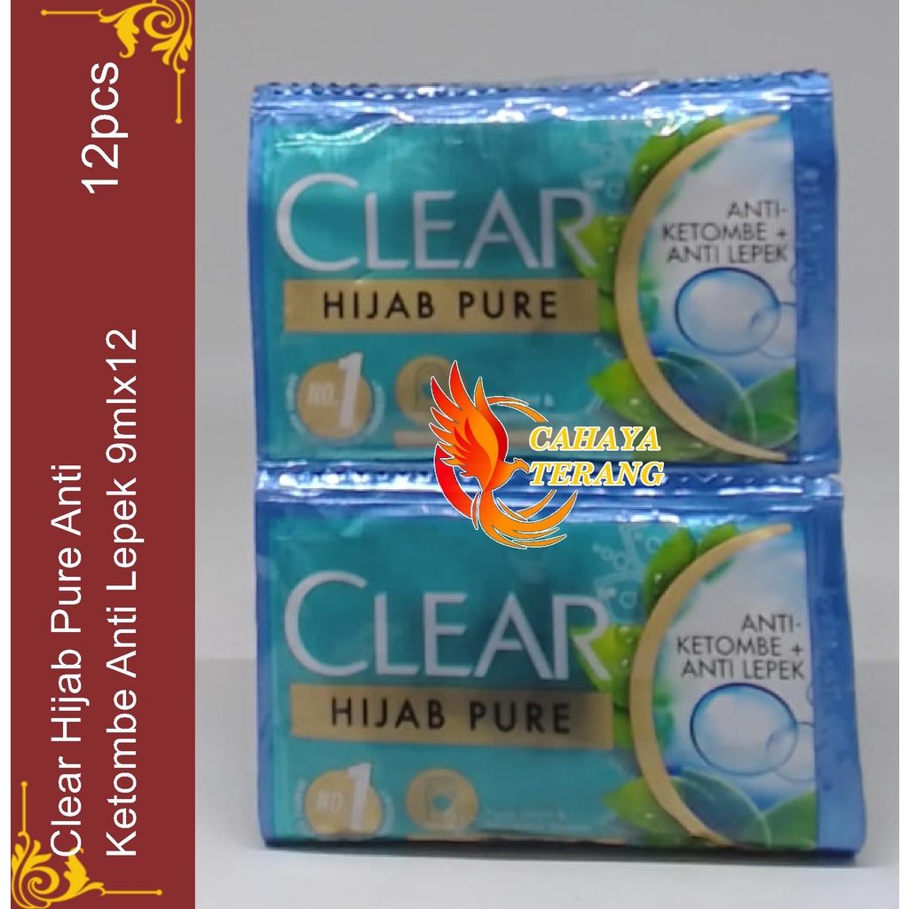 Shampoo Clear Hijab Pure Sachet/Shampo Sachet Pure Mint & Micellar Water 12 x 9ml