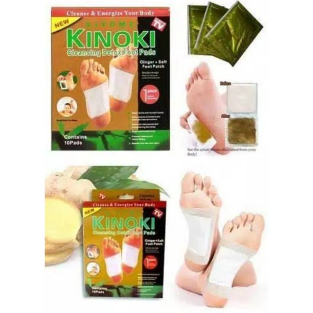1 Box Kinoki Gold (10 buah) 5 pasang Detoks Racun Tubuh Original / Detox Herbal Lem Kaki