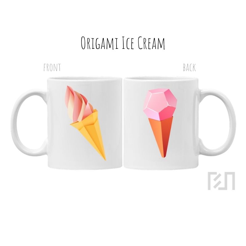 

Mug Origami Ice Cream Icon