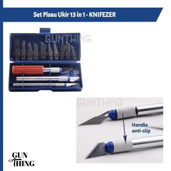 Set Pisau Ukir / Set Pisau Pahat 13 in 1 - KNIFEZER - Pisau Seni