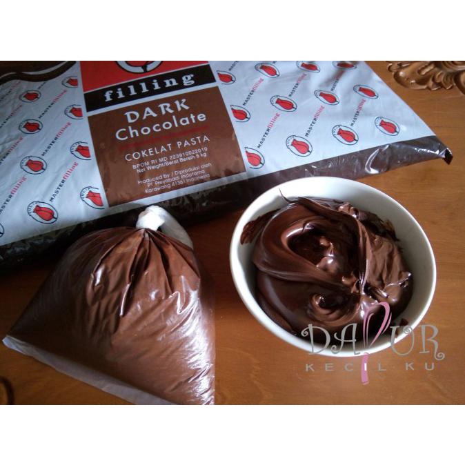 

Spesial Promo Choco filling Tulip 500 gr repack Dark coklat fiiling pasta