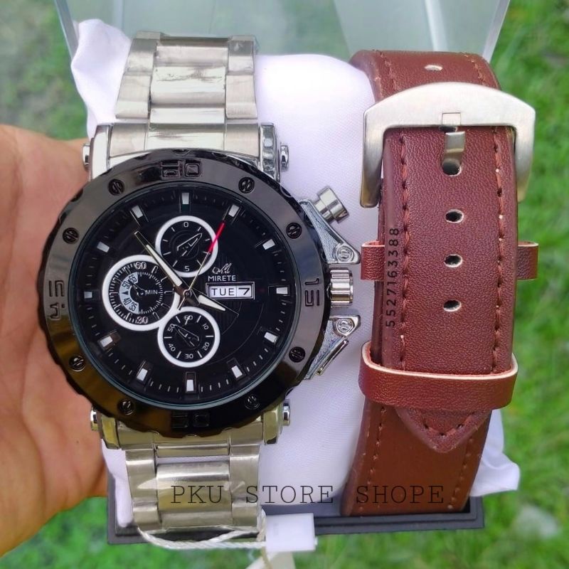 Bess Seller pku_storee!!! Jam Tangan pria mirete original Water resistant || Free Box || Free Strap kulit || Free Btre Cadangan || Jam Tangan Pria Kasual Terlaris Dan Termewah || Jam Tangan Pria MURAH dan keren || COD