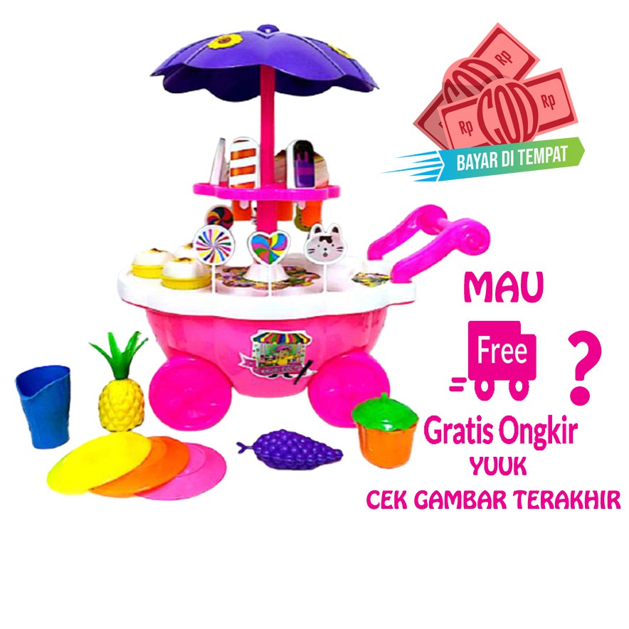 Mainan Gerobak Ice Cream es krim Jumbo Besar Kantong 928 Mainan Gerobak Ice Cream es krim Jumbo Besar Kantong 928