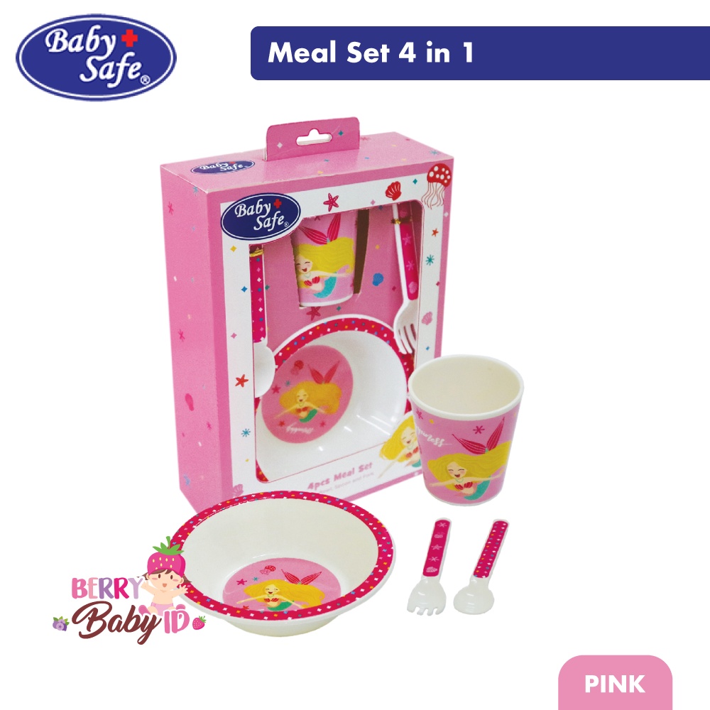 Baby Safe Meal Set 4-in-1 Paket Kado Perlengkapan Makan Bayi 6m+ Berry Mart