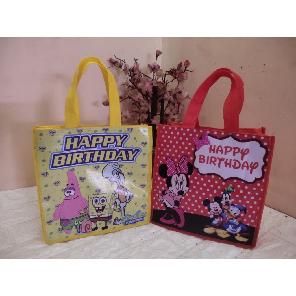 

Tas Ulang Tahun Bahan Spunbond dan Banner FREE DESIGN !!!