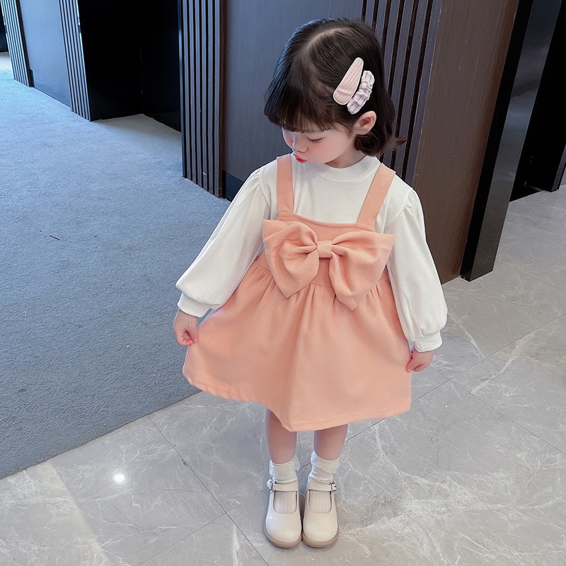 HappyOliver DRESS JILLY RIBBON 3301 EBV Baju Dress Anak Perempuan Import/Dress Bayi Perempuan/Gaun Bayi Perempuan/Dress Pesta/Dress Bayi