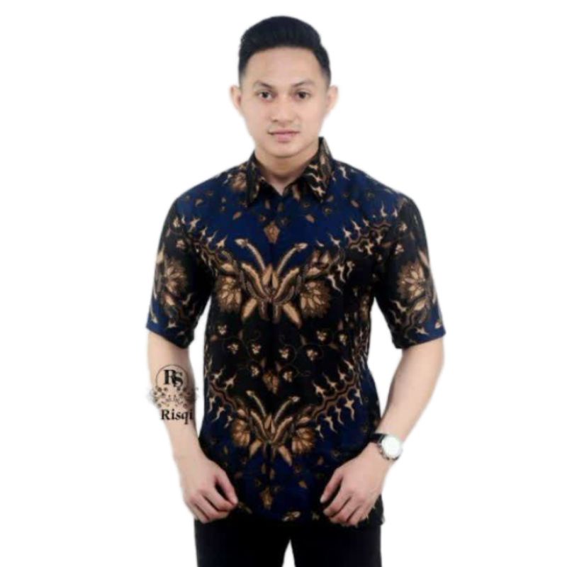 Kemeja batik pria lengan pendek reguler | Baju batik pria lengan pendek