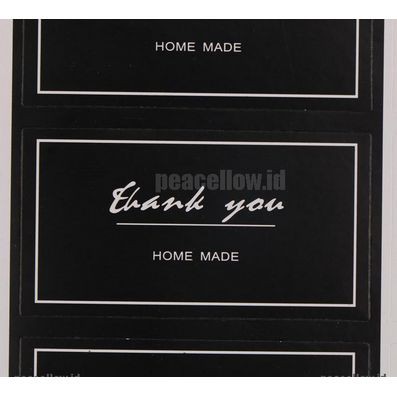 Paper Tags Sticker HAND MADE - Rectangular Black&amp;White (1sheet/20pcs)