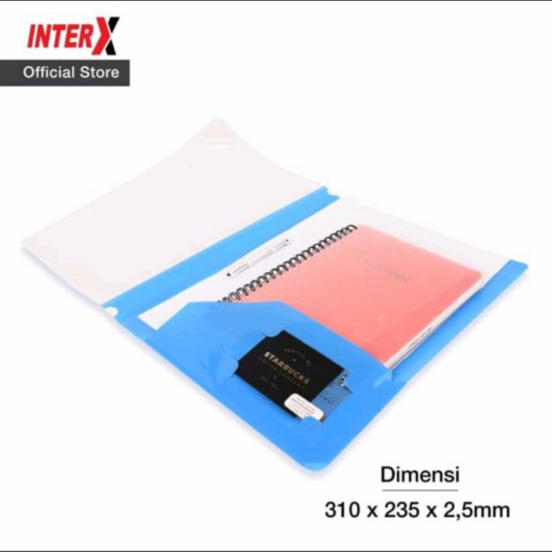 

HJK Bussines File Inter X Kantong A4 (12 Pcs) / Map Folder Inter X